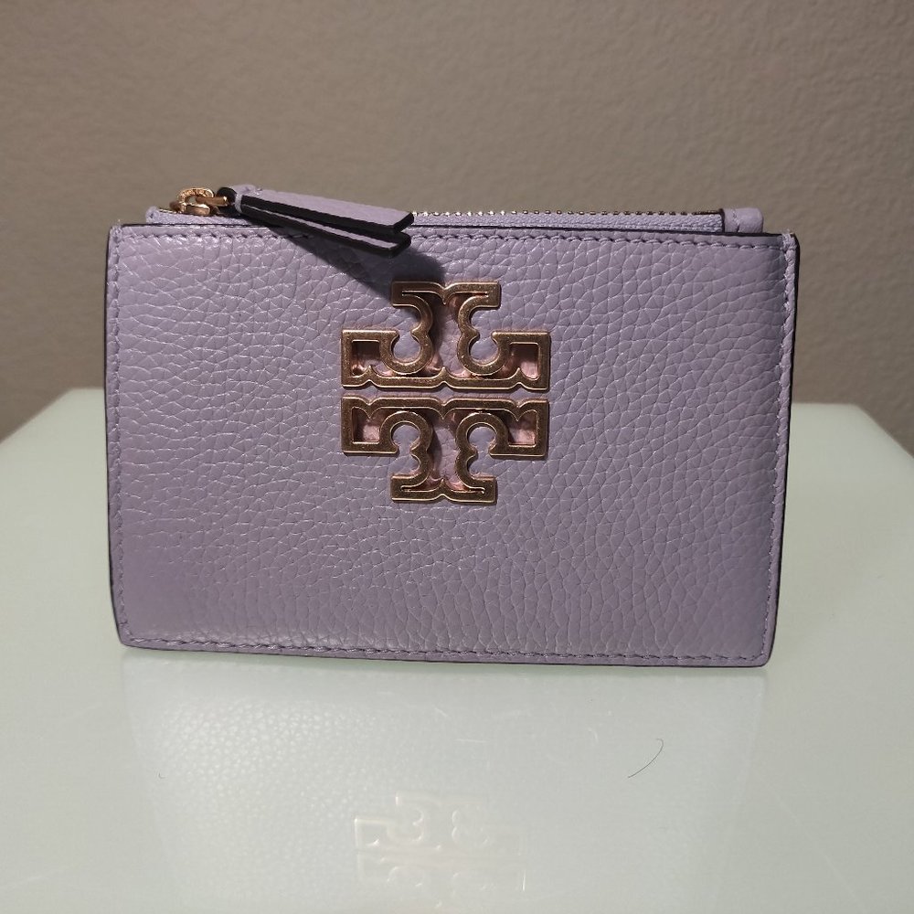 NWT Tory Burch Britten Zip Card Case
